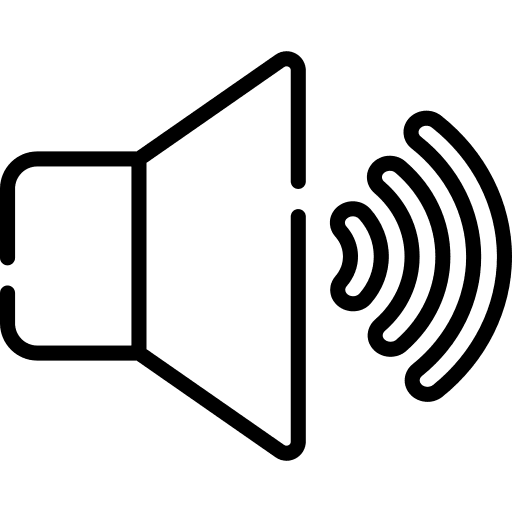 Sound speaker music and multimedia interface icon