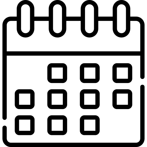 Calendar wish list time and date schedule icon