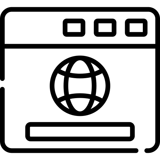 Browser computing interface web icon