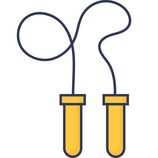 Jumping rope sports and competition fitness hobbies and free time icon