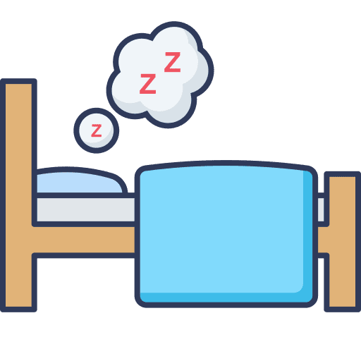 Sleep hotel bed furniture and household icon