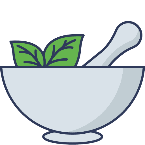 Herbal relax healthcare and medical bowl icon