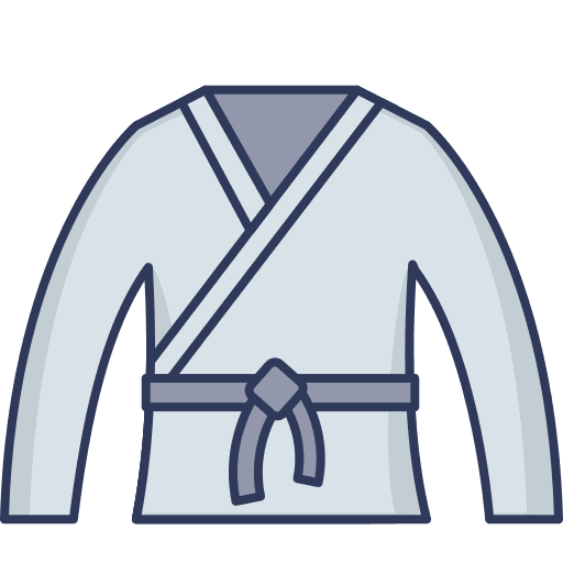 Kimono clothing sports and competition kimono icon