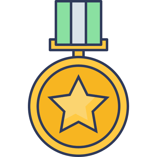 Medal award haw sports fill winner icon