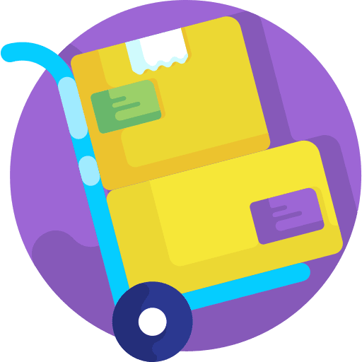 Delivery cart items trolley bag shipping and delivery icon