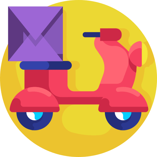 Bike shipping local package icon