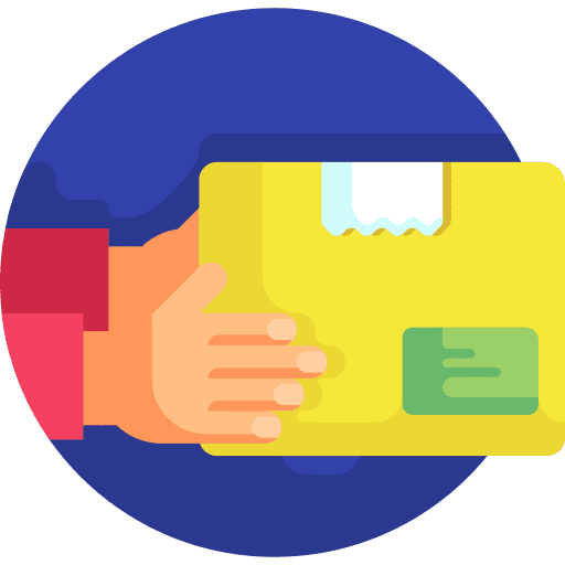 Order production shipping and delivery price tag icon