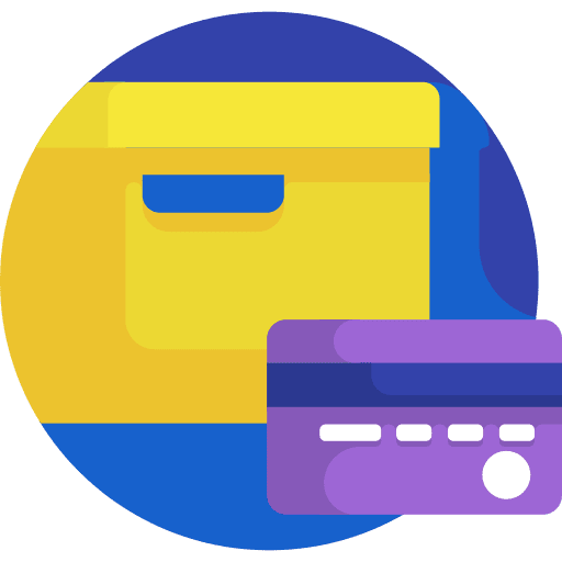 Payment package product shipping and delivery icon