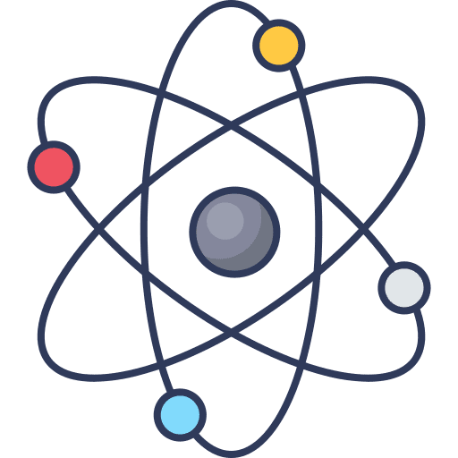 Atom science atom atomic icon