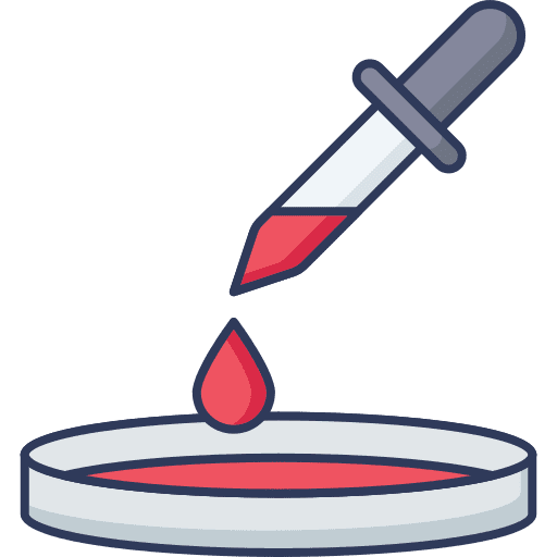 Blood test dropper healthcare and medical blood icon