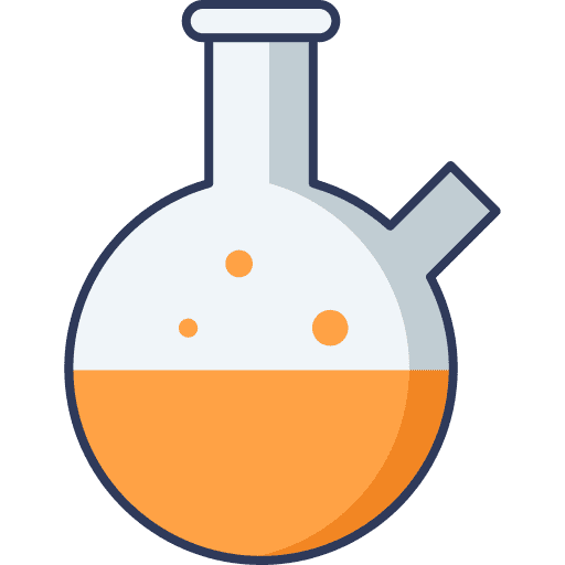 Flask chemical testing healthcare and medical icon