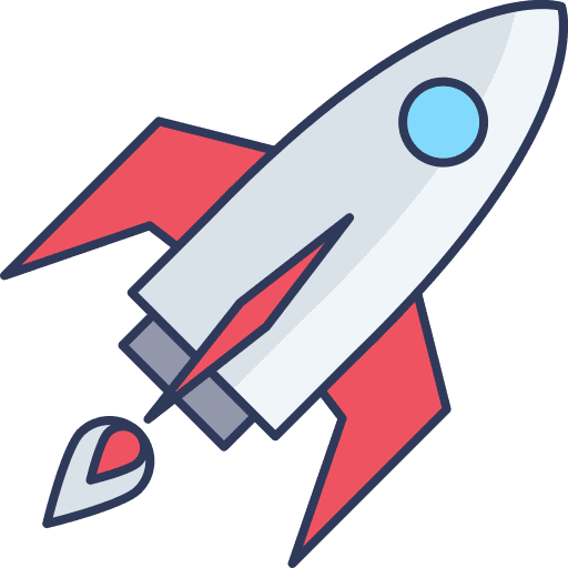 Rocket transportation rocket launch startup icon
