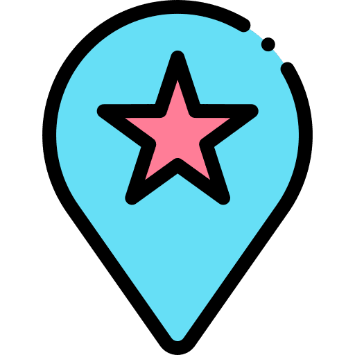 Contact maps and location map pointer location icon