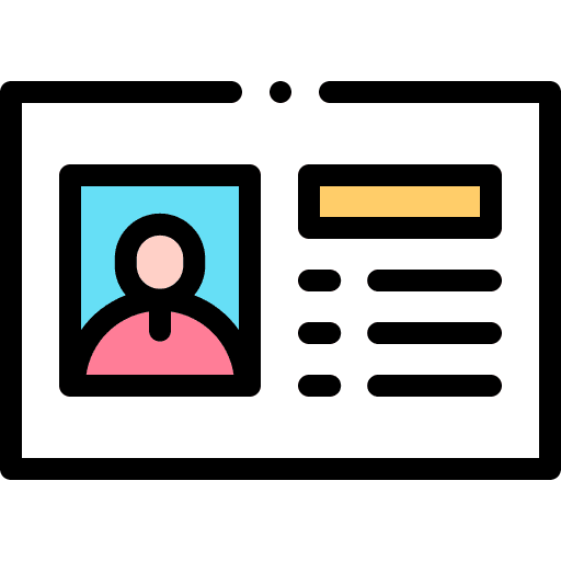 Identification user identification identity icon