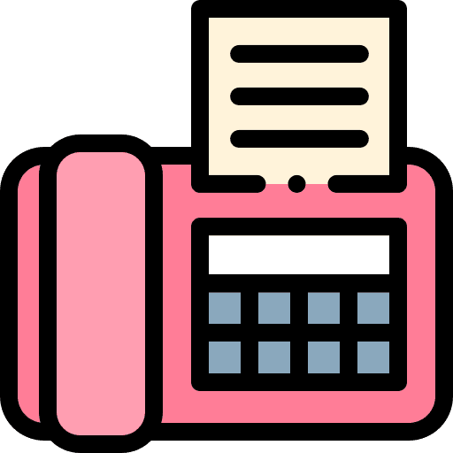 Fax communications phone technology icon
