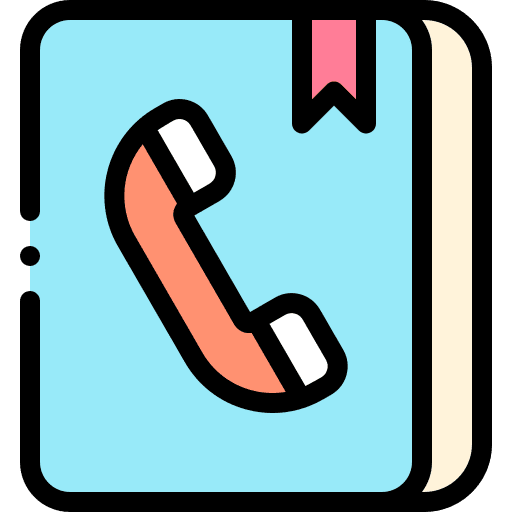 Phone book contact person book communications icon