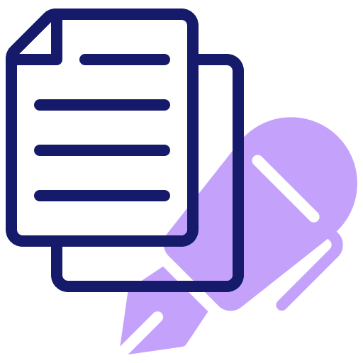 Paper sheet paper pen icon