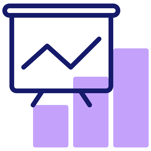 Presentation report business and finance analytics icon
