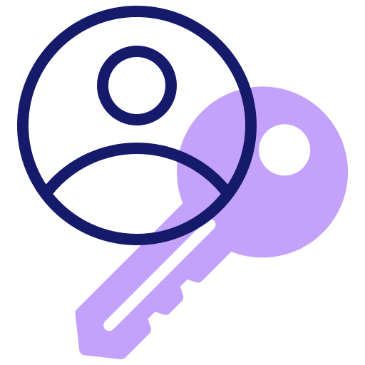 User login key user icon