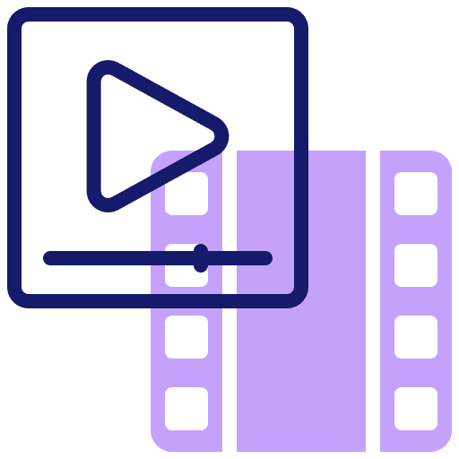 Video players streaming movie video icon