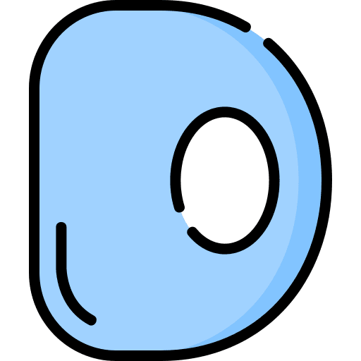 D typographical writing education icon