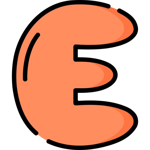 E typographical education e icon