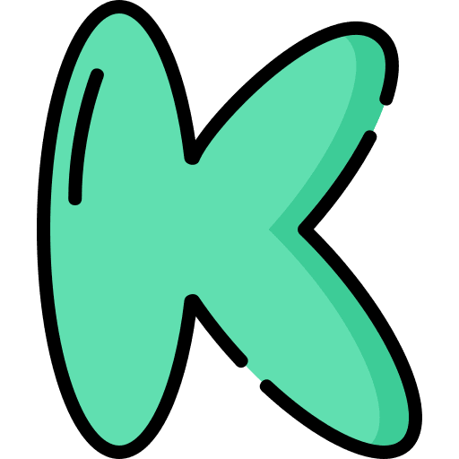 K letter k consonant alphabet icon