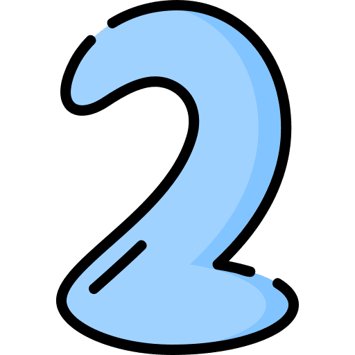 Two number symbols interface icon