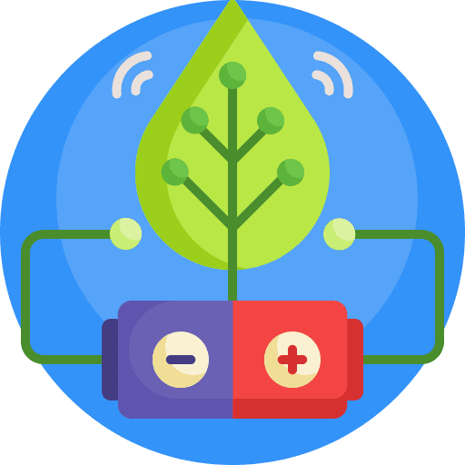 Bioenergy power renewable electricity icon