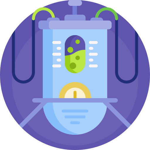 Bioreactor healthcare and medical biology container icon