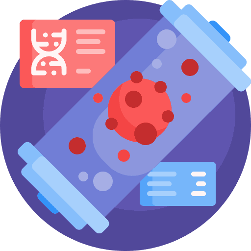 Virus flask experiment science icon