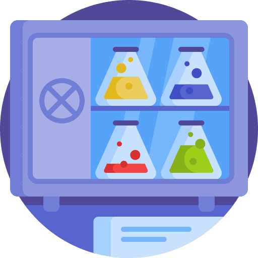 Incubator flask laboratory investigation icon