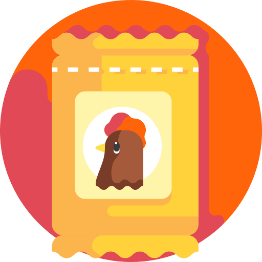 Chicken farming and gardening agriculture feed icon