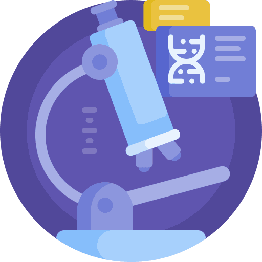 Microscope laboratory electronics science icon