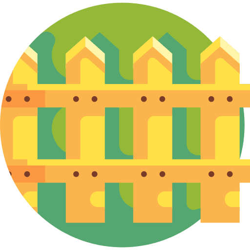 Fence protection garden farming and gardening icon