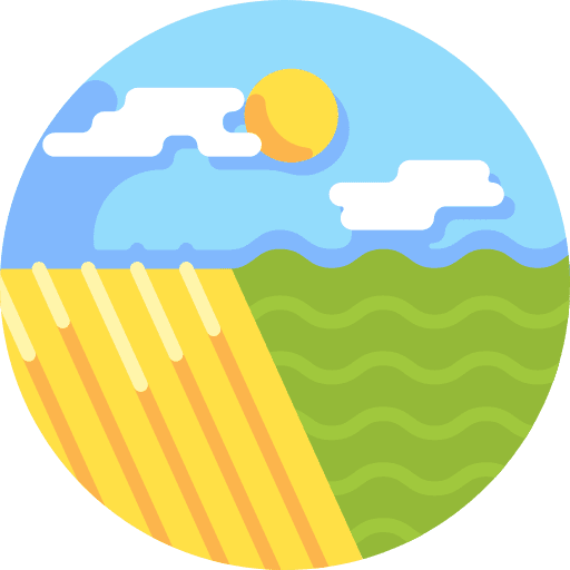 Field nature agriculture landscape icon