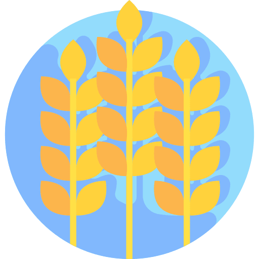 Wheat branch food farming and gardening icon