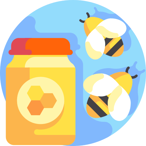 Honey jar healthy food icon