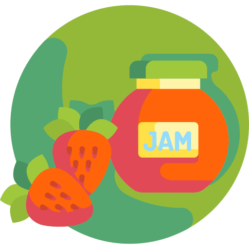 Jam strawberry vegan food and restaurant icon