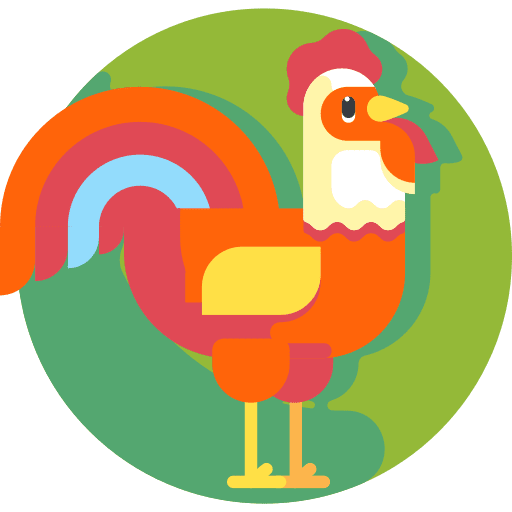 Rooster animal kingdom animals farm icon
