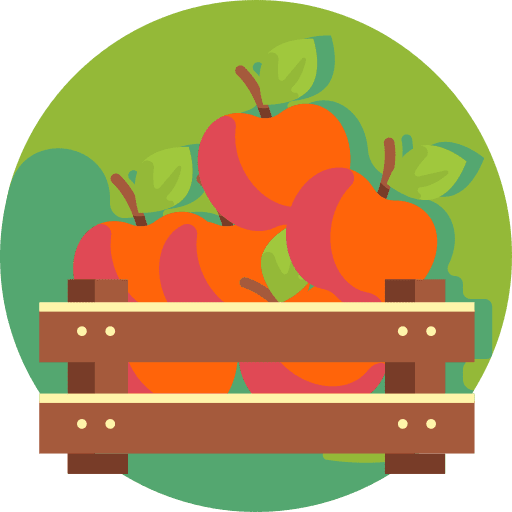 Apple vegan organic diet icon