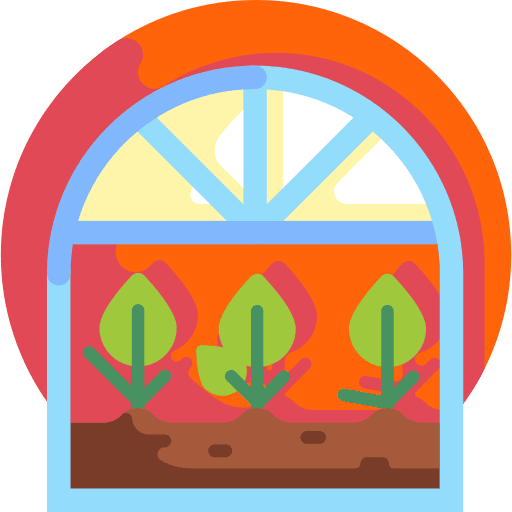 Greenhouse botanical farming leaves icon