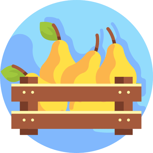 Pear box fruit farming icon
