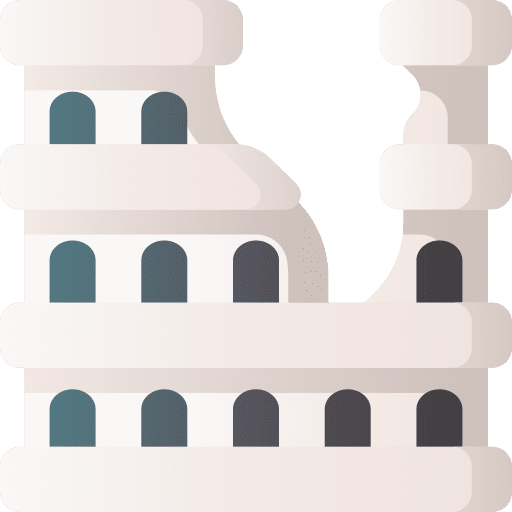 Colosseum architecture and city colosseum architectonic icon