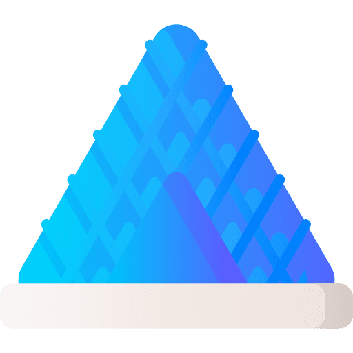 Louvre architectonic paris building icon