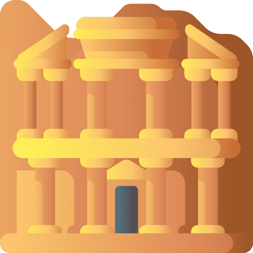 Petra jordan architecture and city building icon