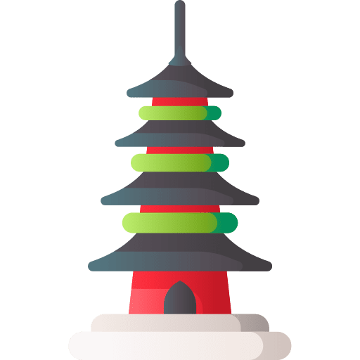 Pagoda architectonic landmark building icon