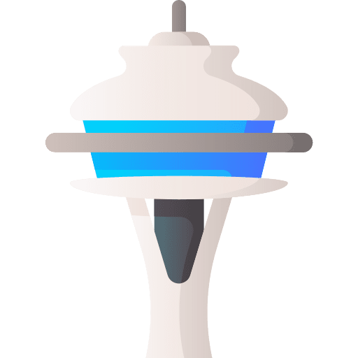 Space needle monuments seattle washington icon