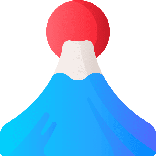 Fuji mountain japanese landscape landmark icon