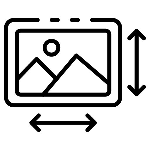 Photo gallery gallery image size icon